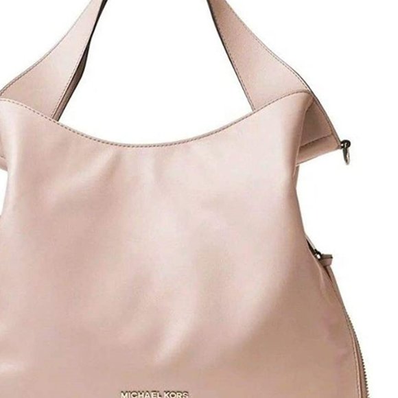 Michael Kors Devon Large Leather Hobo Shoulder Bag Tote original price $398 pink - Picture 4 of 16